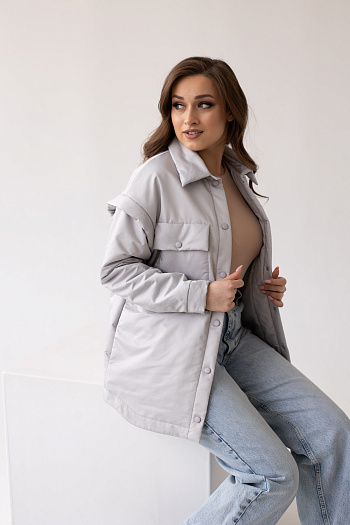 4 Куртка женская демисезонная 25983 (серый)