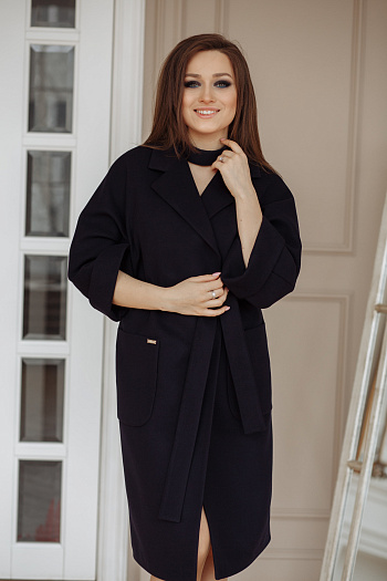 6 Пальто 20905  (синий/кашемир) 