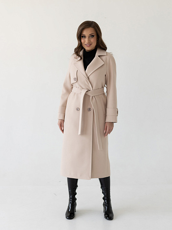 3 Пальто женское демисезонное 22960 (латте)