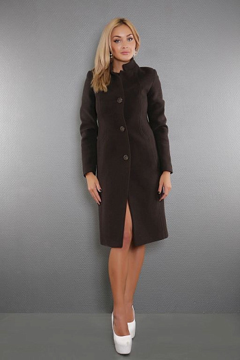 3 Пальто женское демисезонное 18507-900 (шоколад.) 