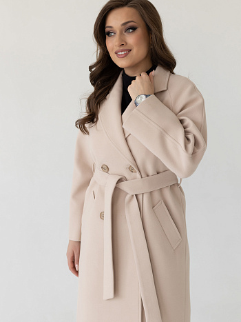 6 Пальто женское демисезонное 23220 (латте новый)
