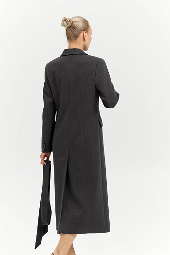 8 Пальто женское демисезонное 26895 (базальт/рубчик)