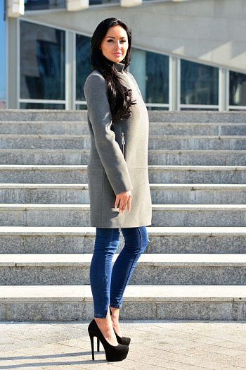 4 Пальто 18840  (серый) 