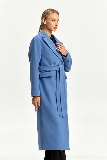 5 Пальто женское демисезонное 26102 (серо-голубой)