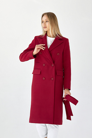 7 Пальто женское демисезонное 25775 (вино)