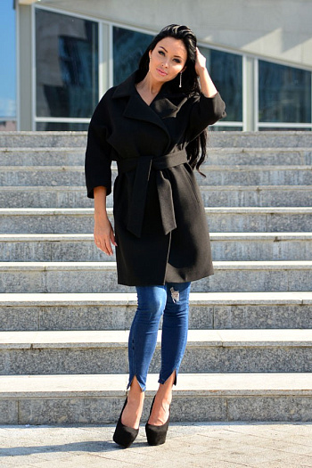 2 Пальто 18225  (черный) 