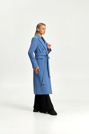 3 Пальто женское демисезонное 26870 (серо-голубой)