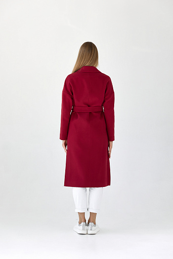 4 Пальто женское демисезонное 21820 (вино)