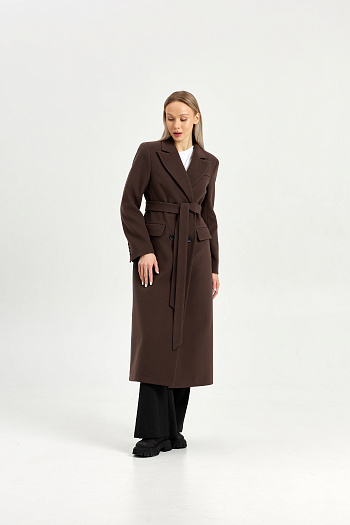 6 Пальто женское демисезонное 26895 (шоколад)
