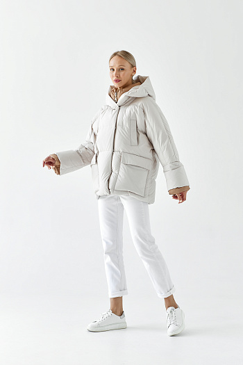 2 Куртка женская зимняя 26005 (бежевый)