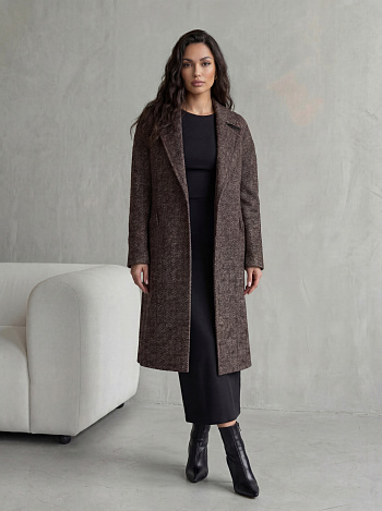 2 Пальто женское демисезонное 25885-06 (коричневый)