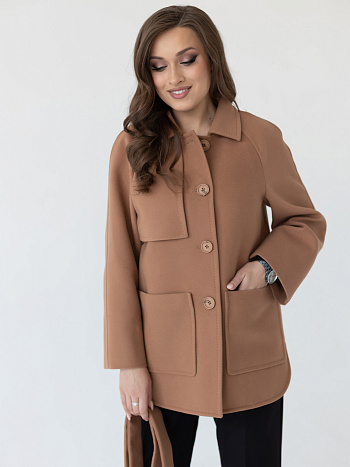 3 Пальто женское демисезонное 25010 (кэмел)