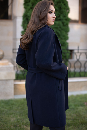 2 Пальто женское демисезонное 23220 (синий)