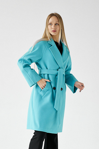 3 Пальто женское демисезонное 23220 (голубой опал)