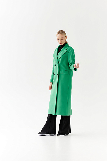 7 Пальто женское демисезонное 24102 (зеленый)