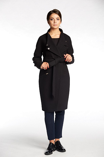 4 Пальто 20200  (черный ) 