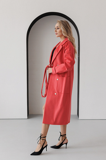 2 Пальто женское демисезонное 20550Р (коралл)