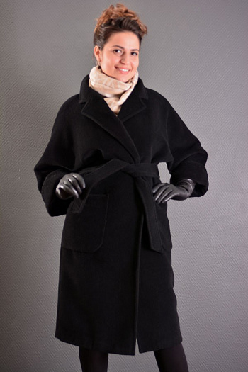 2 Пальто 15105-000  (черный) 