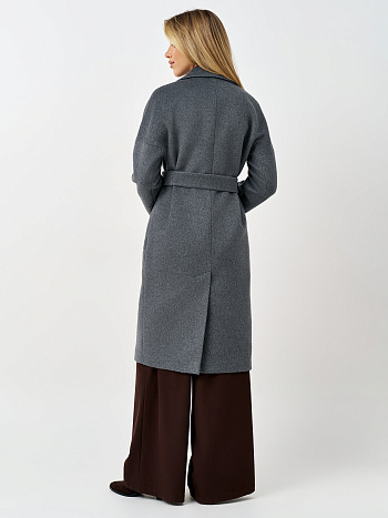 6 Пальто женское демисезонное 22971 (серый ворсовый)