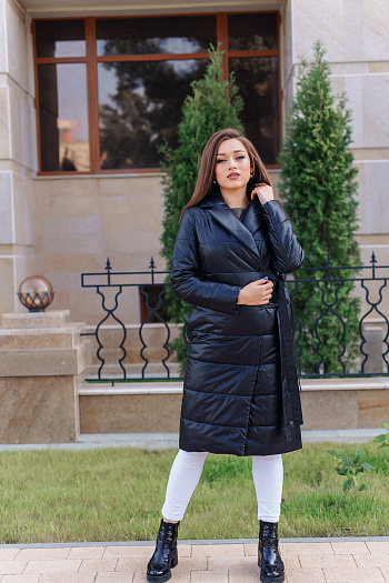 2 Пальто женское демисезонное 21550  (черный ) 