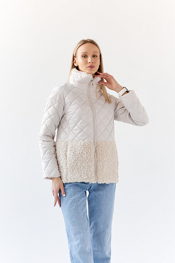 7 Куртка женская демисезонная 24130 (айвори)