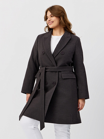 3 Пальто женское демисезонное 26897 (темно-серый)