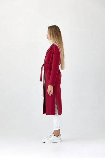 4 Пальто женское демисезонное 21820 (вино)