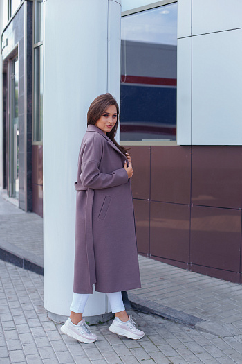 3 Пальто женское демисезонное 21820 (кофе) 