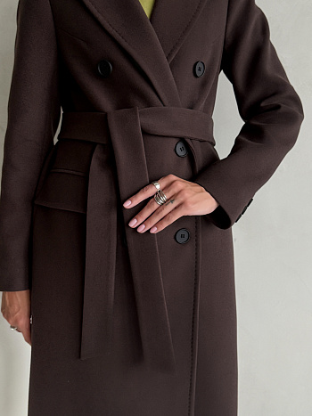 4 Пальто женское демисезонное 25775 (шоколад)