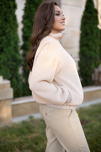 3 Куртка женская демисезонная 23790 (беж/тедди)