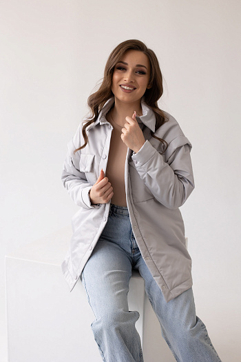 2 Куртка женская демисезонная 25983 (серый)