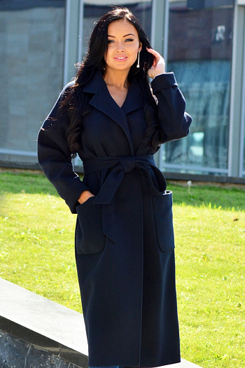 4 Пальто 18550  (т.синий) 