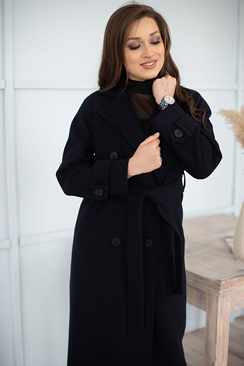 3 Пальто женское демисезонное 22960  (синий) 