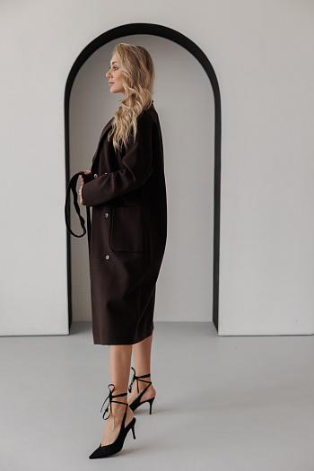 2 Пальто женское демисезонное 20550Р (шоколад)