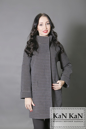 3 Пальто 1507-741  (темно-синий(клетка) 