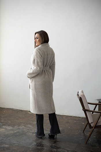 3 Пальто женское демисезонное 20550  (beige nika) 