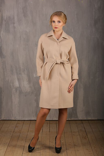 4 Пальто 18570  (св.бежевый) 