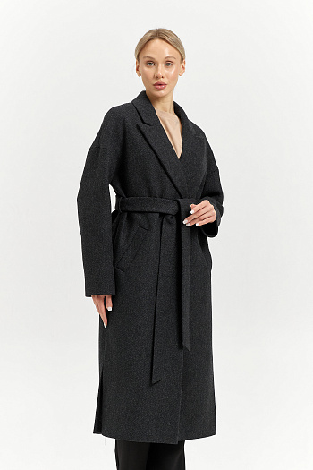 10 Пальто женское демисезонное 26820 (серый/диагональ)