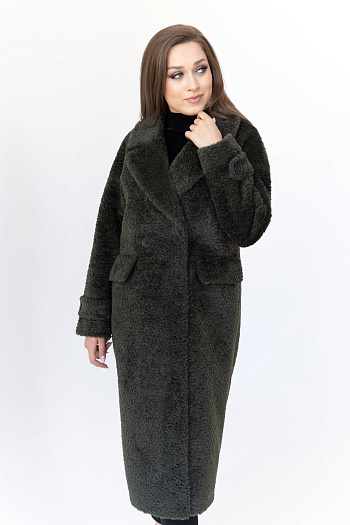 4 Пальто женское демисезонное 23777 (хаки+черный)