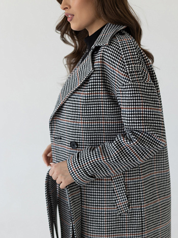 4 Пальто женское демисезонное 23540 (клетка britny)