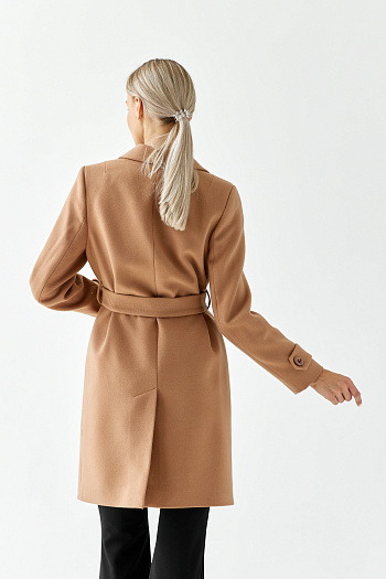 4 Пальто женское демисезонное 25570 (кэмел)