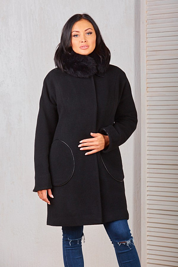2 Пальто женское  17500-000Ут. (черный) 
