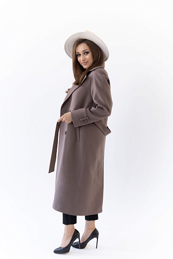 2 Пальто женское демисезонное 22960  (кофе)
