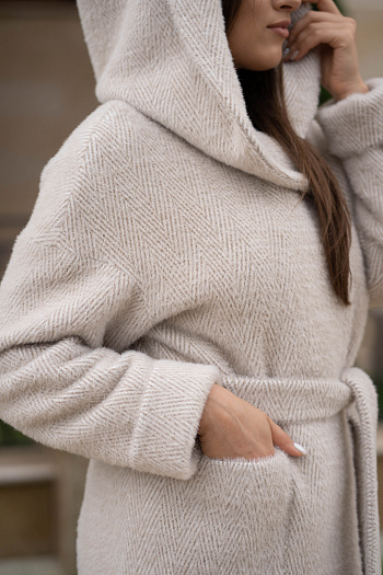 6 Пальто женское демисезонное 22450  (beige) 