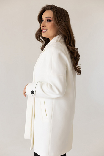 6 Пальто женское демисезонное 22970 (белый)