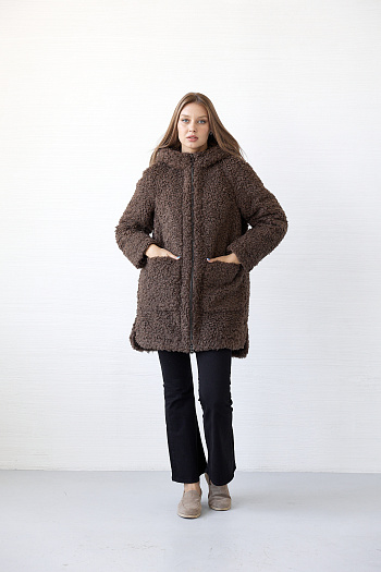 2 Шубка утеплённая 25552 шоколад