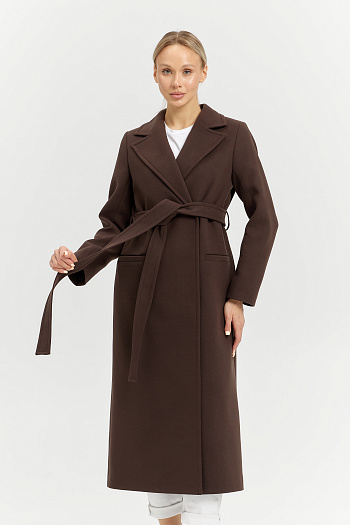 6 Пальто женское демисезонное 26770 (шоколад)