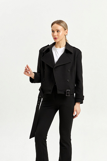 6 Полупальто женское демисезонное 25999 (черный)