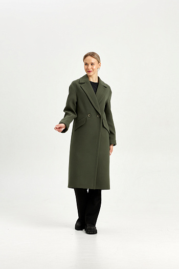 2 Пальто женское демисезонное 24710 (хаки)
