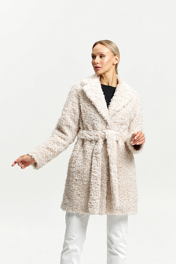 4 Шубка утеплённая 26333 (бежевый барашек)